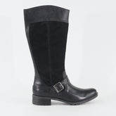 Womens Timberland EK Bethel Tall 8324A Black Leather Zip Up Casual Ladies Boots